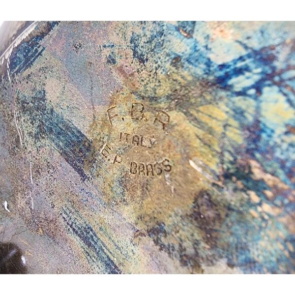 Vintage Italy FB Rogers Lotus Candelabra Candleholder Silver Plated Brass - Picture 6 of 6